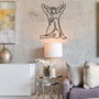 Wallity Geometric Nude Woman Escultura de Pared Negra